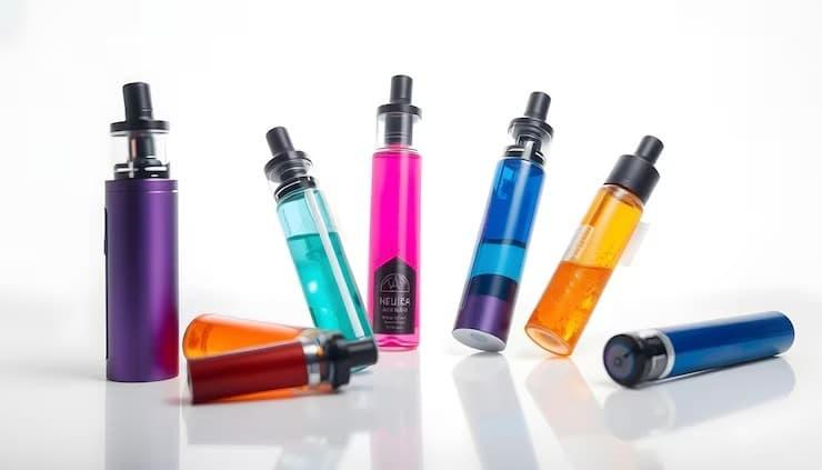 E-Shisha showcase with vivid images of electronic cigarettes highlighting design trends, flavor profiles and buying tips